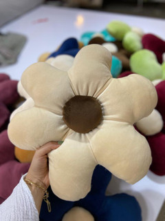 کوسن طرح گل مخمل وارداتی کرم