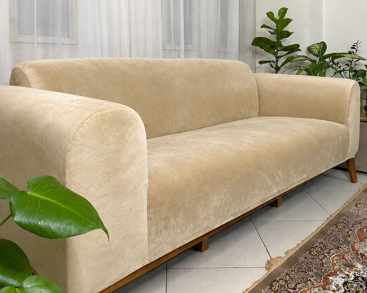 کاور مبل کشی مخمل دودی